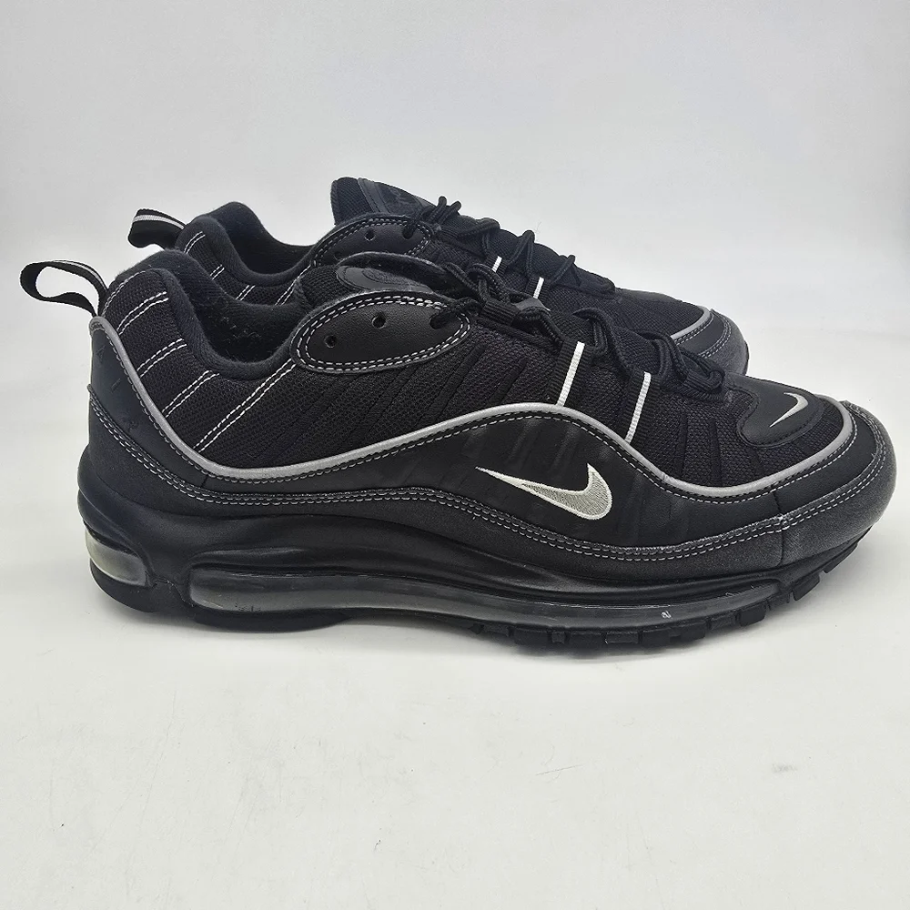 Nike Shoes Men's 9.5 Air Max 98 Oil Triple Black SAMPLE Athletic 640744-013